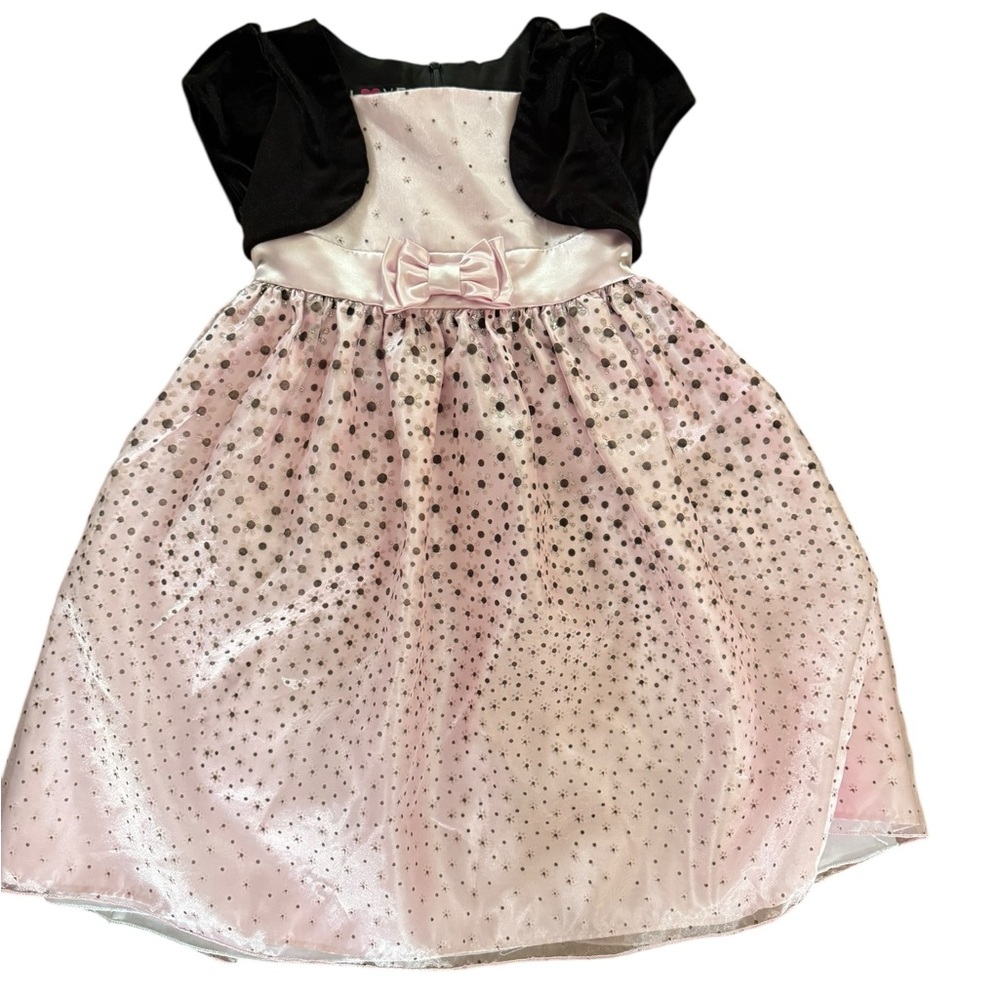 3/$30 Girls Love Black and Pink Dress Size 6X